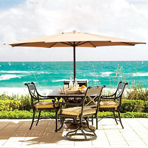 Patio Umbrella 13' Aluminum Outdoor Market Umbrella Solid Construction