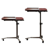Angle & Height Adjustable Rolling Laptop Desk Cart Over Bed Hospital Table Stand