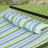 Quilted Fabric Hammock With Heavy Duty Double Size Spreader Bar
