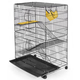 48" Large Chinchilla Cat Rabbit Pet Playpen Wire Cage 2 Door Hammock Crate