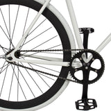 White 54CM Fixie Bike Steel Frame Single Speed Sport Road Track Bicycle