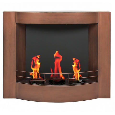 Fireplace Gel Fuel Wall Mount Fire Place Oil Rubbed Bronze Finish Jel Fuel