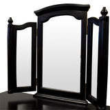 Black Vanity Table Jewelry Makeup Desk 5 Drawer Indoor Home Furniture