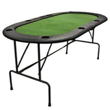Poker Table Foldable 8 Player Casino Texas Holdem Poker Playing Table