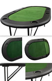 Poker Table Foldable 8 Player Casino Texas Holdem Poker Playing Table