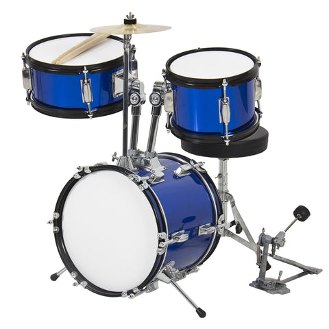 12" Kids Beginners 3pc Drum Set Complete w/ Throne Cymbal