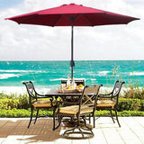 Patio Umbrella 9' Aluminum Patio Market Umbrella Tilt W/ Crank Outdoor