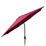 Patio Umbrella 9' Aluminum Patio Market Umbrella Tilt W/ Crank Outdoor