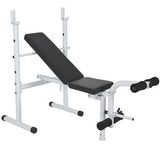 Deluxe Adjustable Flat Incline Weight Bench Press Leg Curl Home Gym Machine