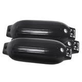 4 Ribbed Marine 8.5" X 27" Boat Fender Black Vinyl Bumper Dock Shield Protection