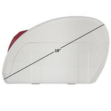 White Motorcycle Cruiser Hard Saddle Bags Trunk Luggage w/ Lights Mount Bracket