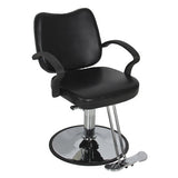 Hydraulic Barber Chair Styling Salon Work Station Chair Black Modern Design