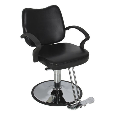 Hydraulic Barber Chair Styling Salon Work Station Chair Black Modern Design