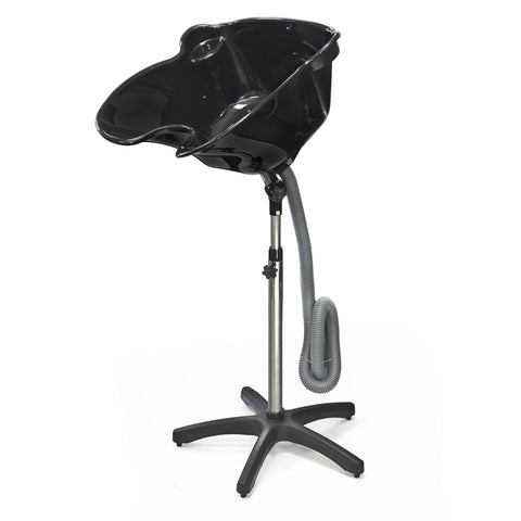 Portable Height Adjustable Shampoo Basin Hair Treatment Bowl Salon Tool Black