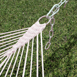 Quilted Fabric Hammock With Heavy Duty Double Size Spreader Bar