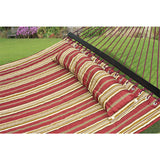 Quilted Fabric Hammock With Heavy Duty Double Size Spreader Bar