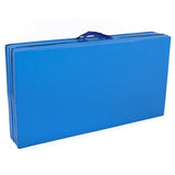4'x10'x2" Gymnastics Gym Folding Exercise Aerobics Mats Blue Stretching Yoga Mat
