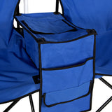 Picnic Double Folding Chair w Umbrella Table Cooler  Fold Up Beach Camping Chair