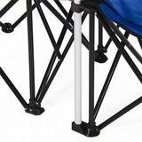 Picnic Double Folding Chair w Umbrella Table Cooler  Fold Up Beach Camping Chair