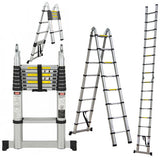 EN131 Std. 16.5 ft  Aluminum Telescopic Telescoping Collapsible Ladder Extension