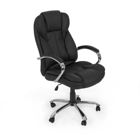 PU Leather High Back Executive Office Task Chair w/ Metal Base for Computer Desk