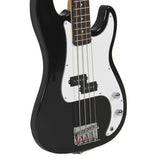 Black Electric Bass Guitar Including Strap, Guitar Case, Amp Cord and More