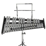 30 Notes Percussion Glockenspiel Bell Kit W/ Practice Pad +Mallets+Sticks+Stand