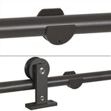 6.6 FT Modern Interior Sliding Wood Barn Door Hardware Track Set