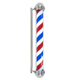 65" Rotating Metal Barber Pole and Light w/ Red White Blue Stripes Hair Salon