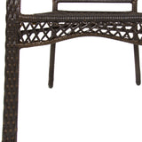 Set of (2) Elegant Outdoor Wicker Armchairs Weather Proof Patio Furniture