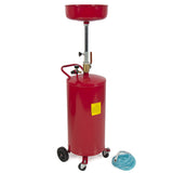 20 Gal Portable Waste Oil Drain Tank Air Operated Drainer Lift Auto Wheel Hose