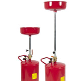 20 Gal Portable Waste Oil Drain Tank Air Operated Drainer Lift Auto Wheel Hose