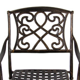 Outdoor Cast Aluminum Swivel Bar stool Patio Furniture Antique Copper Design