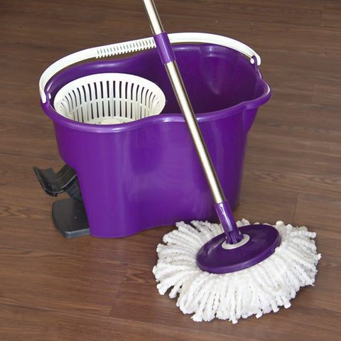 Microfiber Spinning Mop W/ Bucket & 2 Rotating Heads