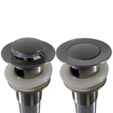 Pop Up Drain 1 1/2" With Overflow Vessel Sink Brushed Nickel Finish
