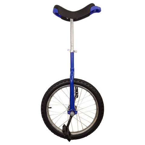 Unicycle 16" Blue Chrome Unicycles Wheel Cycling Outdoor Sports Fitness