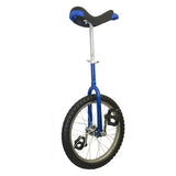 Unicycle 16" Blue Chrome Unicycles Wheel Cycling Outdoor Sports Fitness