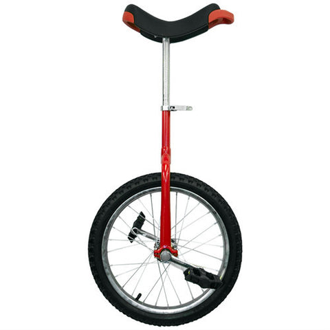 Unicycle 16" Red Chrome Unicycles Wheel Cycling Outdoor Sports Fitness