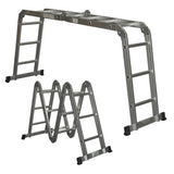 Multi Purpose Aluminum Ladder Folding Step Ladder Scaffold Extendable Heavy Duty