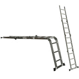 Multi Purpose Aluminum Ladder Folding Step Ladder Scaffold Extendable Heavy Duty