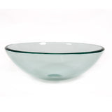 Vessel Sink Tempered Double Glass Sink Vanity Bathroom Bath Clear Design