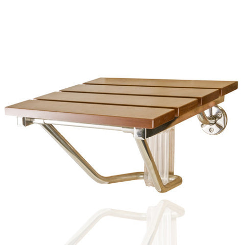 Folding Shower Seat Bench Wall Mount Solid Wood Construction Bath Seat