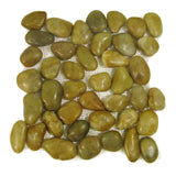 Natural Stone Rock Pebble Mosaic Indoor Outdoor Amber 12' X 12'Case of (10)