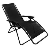 Zero Gravity Chairs Case Of (2) Black Lounge Patio Chairs Outdoor Yard Beach New