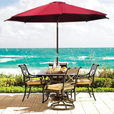 Patio Umbrella 9' Outdoor Market Umbrella Beach Solid Wood Construction