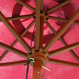 Patio Umbrella 9' Outdoor Market Umbrella Beach Solid Wood Construction