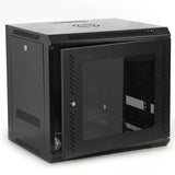 9U IT Wall Mount Network Server Cabinet Rack Built-In Fan Locking Lock & Key