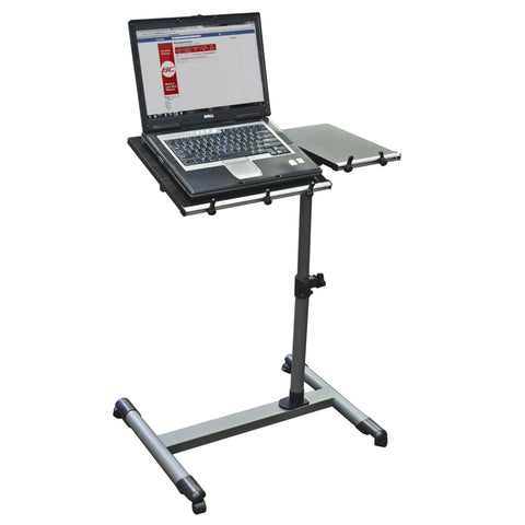 Rolling Laptop Table W/ Tilting Tabletop Overbed Desk TV Food Tray Hospital