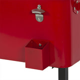 Patio Deck Cooler Rolling Outdoor 65 Quart Solid Steel Construction Home Party