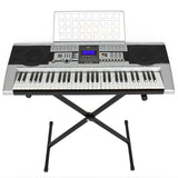 Electronic Piano Keyboard 61 Key Music Key Board Piano With X Stand Heavy Duty